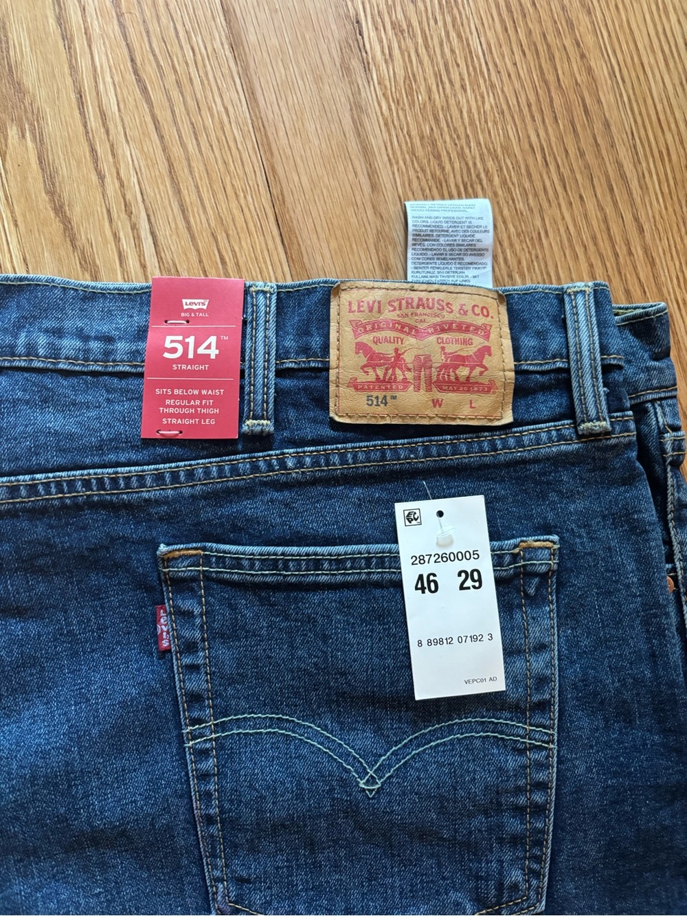 Levi's 514 Straight Men's Jeans - Dark Blue Denim